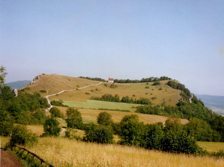 Blick vom Fue des Rodensteins auf das Walberla (Juli 2006)