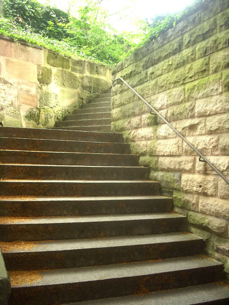 Treppenaufgang zum Brgermeistergarten (Juli 2017)