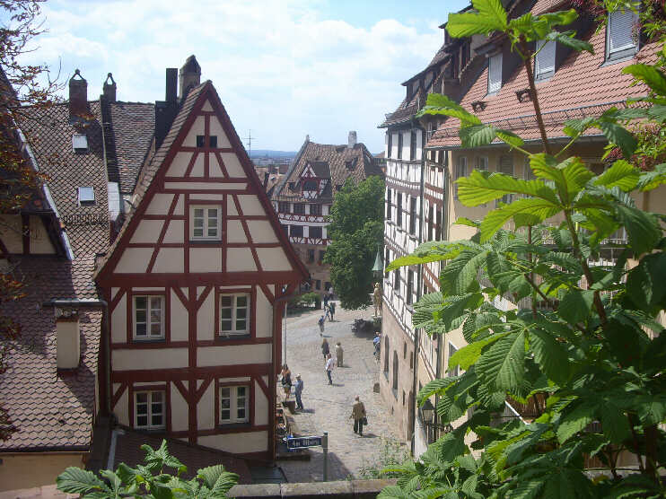 Der berhmte Blick vom lberg zum Albrecht-Drer-Haus (August 2013)