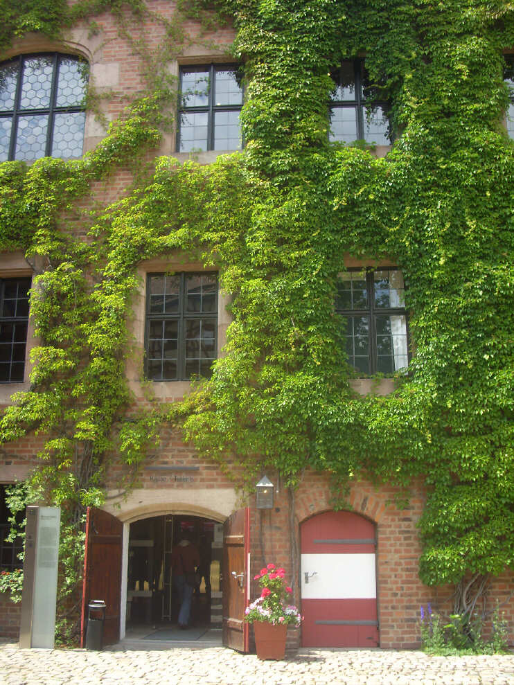 Hinter den Fenstern der Kemenate verbirgt sich das Kaiserburgmuseum (Juli 2014)